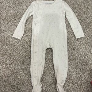 Cozy White Polka Dot Kids Footie